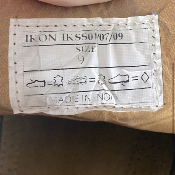 Ikon Brown Pebbled Leather High Top Chukka Style Boots 9 - Picture 4 of 12